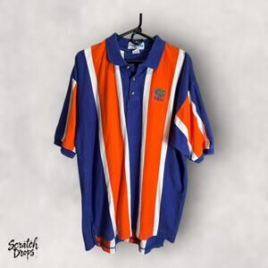 Vintage 90s College Classics Mens Polo Shirt Sz XXL Cotton Striped Retro Tee V01